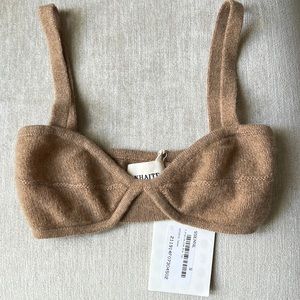 Khaite Cashmere Eda Bralette Camel sz. S new with tags